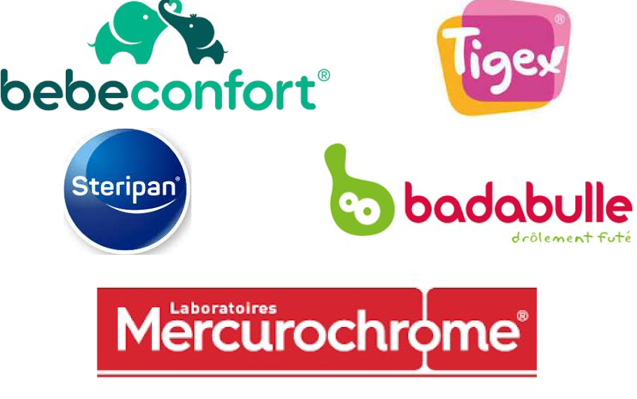 marques partenaires Bébé Confort Tigex Stéripan badabulle Mercurochrome