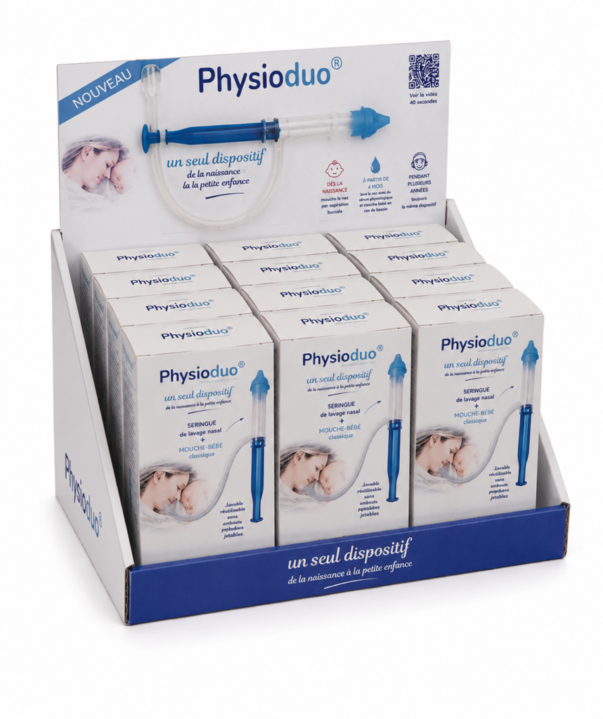 EMPS Pharma Présentoir Physioduo® de 12 dispositifs destiné aux pharmacies